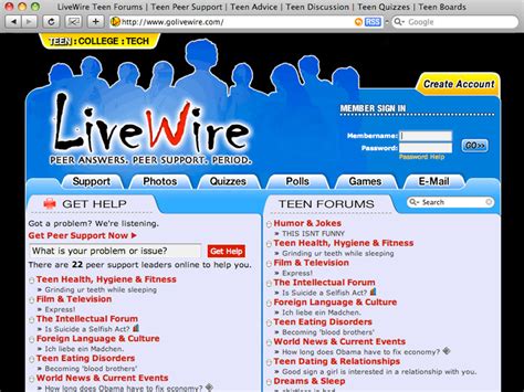 livewire supports teen advice and teen freesic eu
