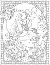 Coloring Pages Adult Disney Alice Wonderland Colouring Book Dover Creative Publications Designs Haven Print Sheets Books Princess Mandala Color Drawings sketch template