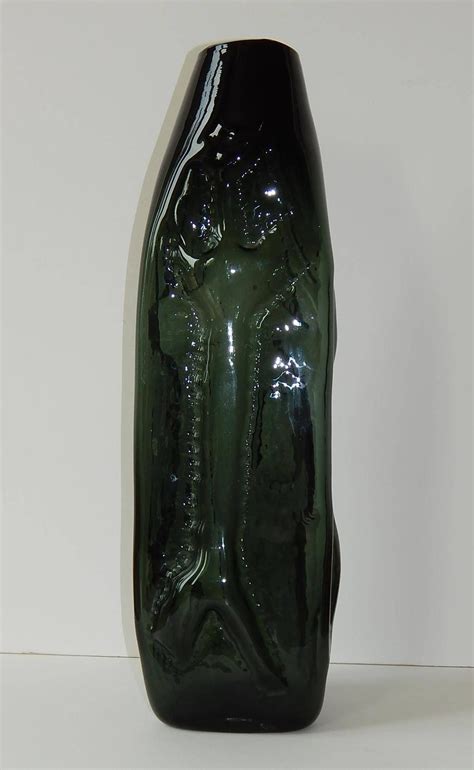 Monumental Rare Blenko Glass Blown Out Vase Designed By Husted 1954 At