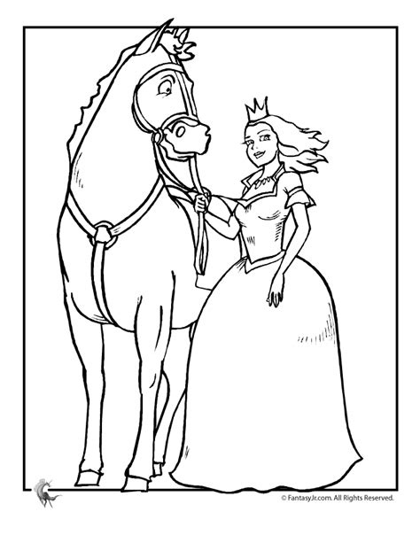 princess  horse coloring page woo jr kids activities