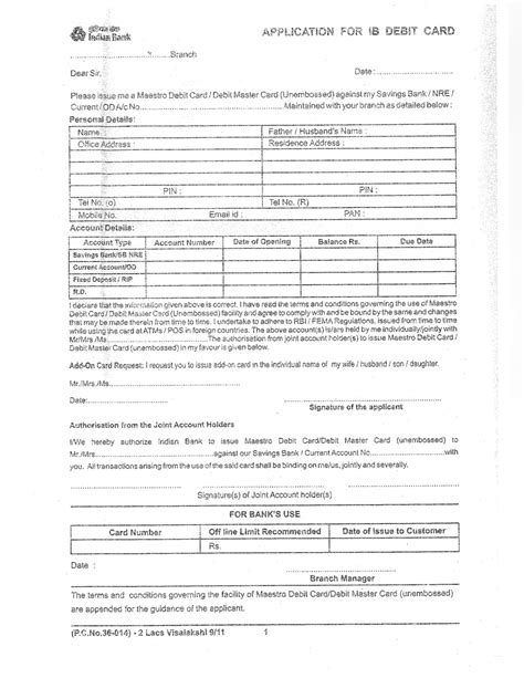 [pdf] Indian Bank Atm Card Application Form Pdf Download – Instapdf