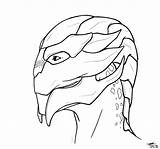 Lineart Turian sketch template