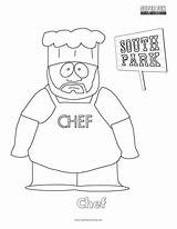 Park South Chef Coloring Fun sketch template