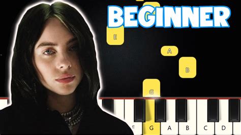 partys  billie eilish beginner piano tutorial easy piano youtube