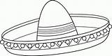 Coloring Pages Mariachi Hat Sombrero Summer Mexico Printable Google sketch template