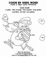 Color Coloring Easter Sight Words Moffatt Sheet Super Cute Girls Pages sketch template