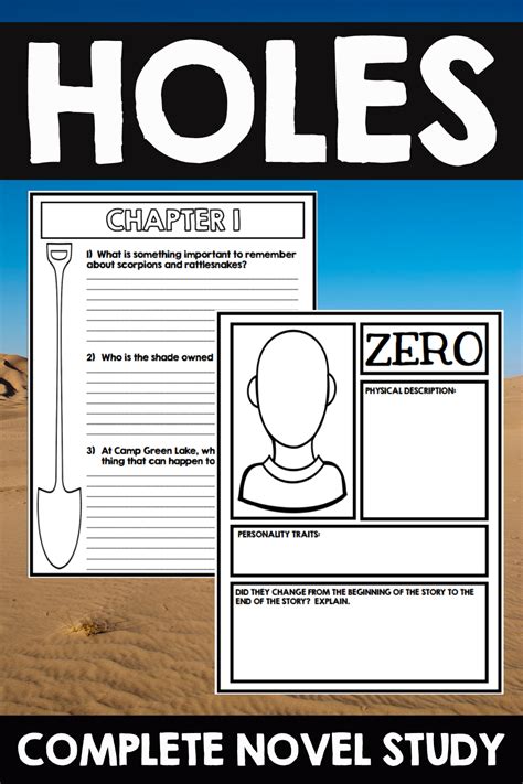 holes  study unit holes comprehension questions chapter activities  studies