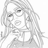 Coloring Pages People Tumblr Cute Printable Girls Color Adult Print Book Popular sketch template