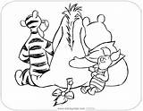 Pooh Coloring Pages Eeyore Tigger Winnie Group Disneyclips Hug Mixed Friends Easy sketch template