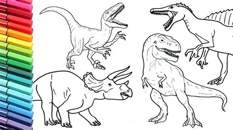 Drawing And Coloring Dinosaur Collection 2 How To Draw