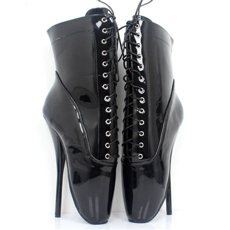 Spike High Heel Ballet Ankle Boots Sexy Fetish Pointed Toe