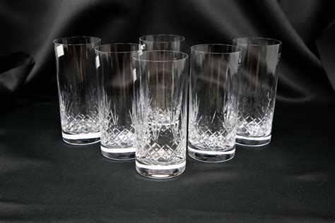 Crystal Water Glasses Set Of 6 Highball Glasses 11 Oz Etsy