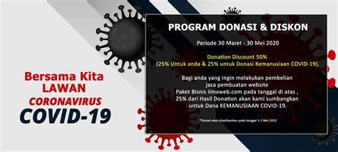 program donasi  diskon jasa pembuatan website ilmaweb
