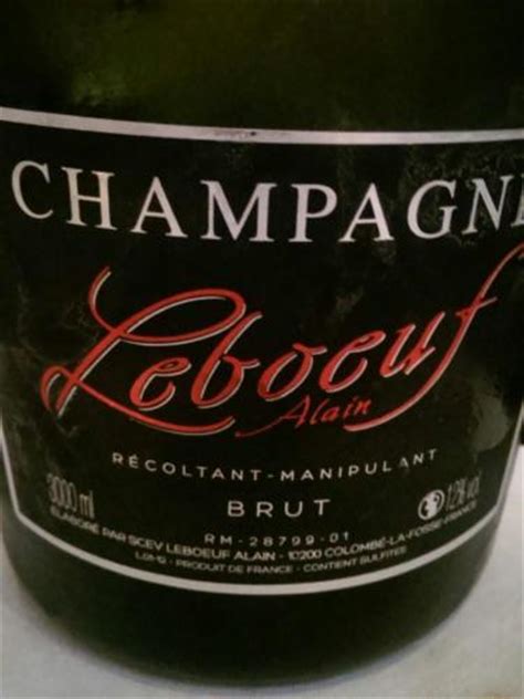 leboeuf alain champagne recoltant manipulant brut wine info