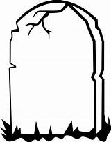 Tombstone Coloring Clipart Printable Template Headstone sketch template