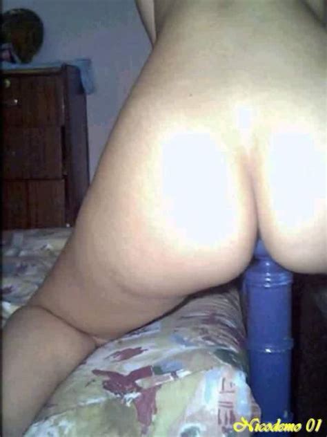 bedpost in her pussy