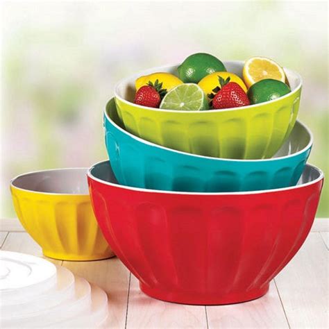 melamine mixing bowl set  bowls   lids nortram retail
