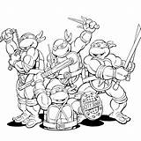 Coloring Ninja Pages Turtle Mutant Teenage Easy Turtles Printable Popular sketch template