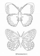 Farfalle Colorare Sagome Ritagliare Pianetabambini Primaverili sketch template