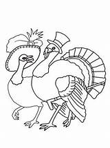 Thanksgiving Coloring Parade Turkey Pages Couple Turkeys sketch template