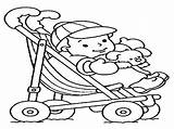 Baby Coloring Carriage Stroller Getcolorings Pages Colori Getdrawings sketch template