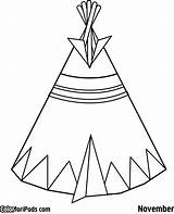 Teepee Coloring Pages Pee Tee Tent Tipi Printable Drawing Kokopelli Preschool Template Native American Tipis Indian Color Worksheets Clipart Getdrawings sketch template