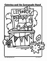 Lemonade Coloring Stand Pages Template Caterina Pdf Print sketch template