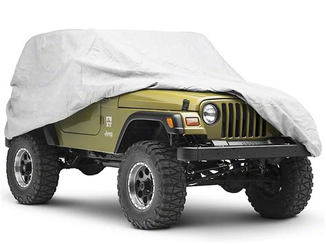 rugged ridge jeep wrangler  piece full car cover kit