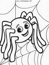 Halloween Coloring Pages Kids Printable Sheet Print Cute Spider Colorear Google sketch template