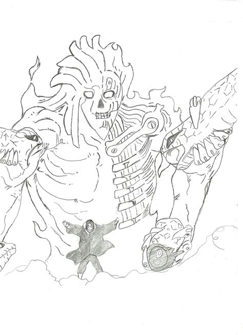 sasuke susanoo drawing sketch coloring page