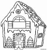 Coloring House Gingerbread Pages Toddlers Print sketch template