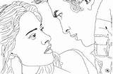 Twilight Coloring Pages Bella Edward sketch template