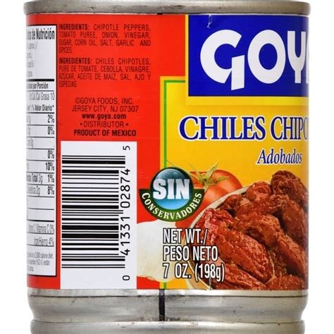 goya chipotle peppers  adobo sauce  oz  foodsco instacart