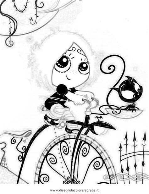 ruby gloom coloring pages sweet emery    love  emo