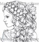 Mariola Budek Chaplet Caras Colouring Mujeres Cricut 2129 Apple sketch template