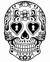 Skull Sugar Totenkopf Bedeutung Mexikanische Bestcoloringpagesforkids Grateful Pinclipart Head sketch template