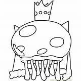 Coloring Jellyfish King Spongebob Squarepants Pages Coloringpages101 sketch template