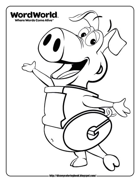wordworld   disney coloring sheets learn  coloring