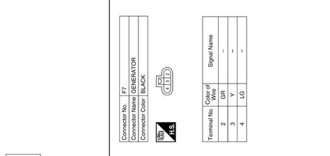 nissan pathfinder  alternator plug wiring diagram  wire plug yellow  wires