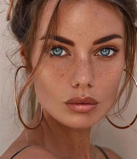 Pin By Ava On Women Beautiful Faces ‿ Freckles Makeup Women With