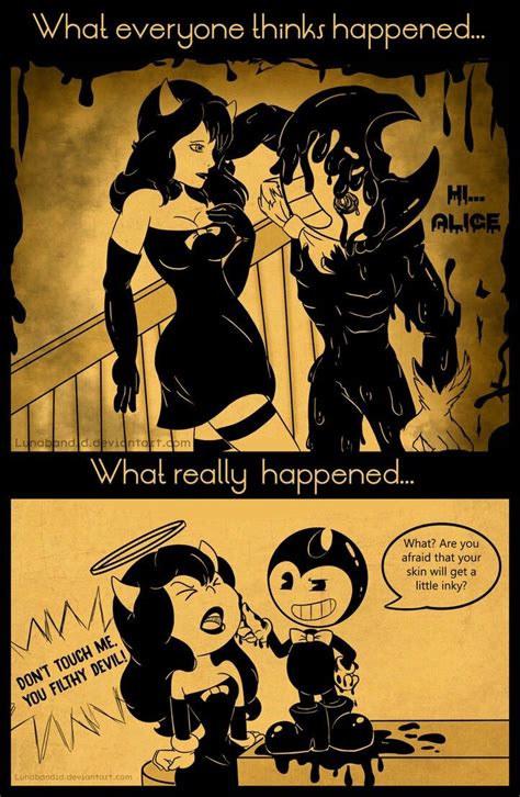 this could be canon fandoms unite bendy the ink machine alice angel ink