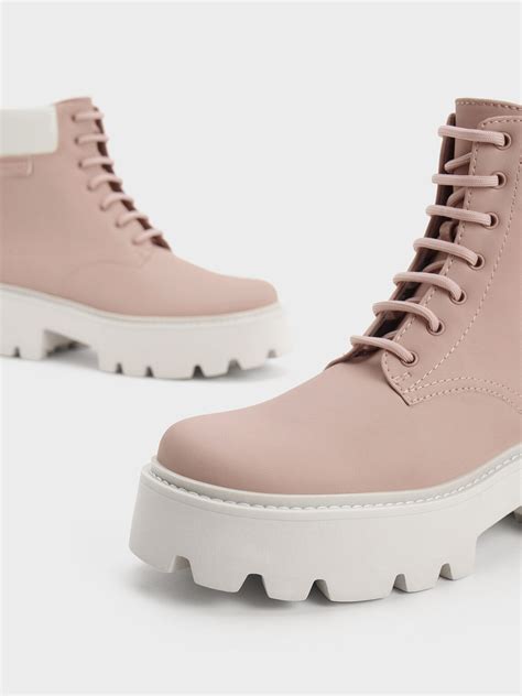 blush ripley ridged sole ankle boots charles and keith my
