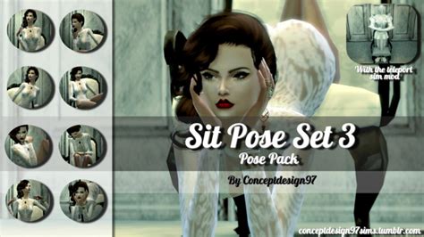 Sit Pose Set 3 Pose Pack Version At Conceptdesign97 Sims