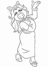 Piggy Miss Coloring Pages Getcolorings Print Color sketch template