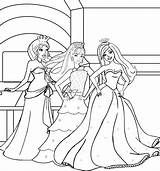 Barbie Amigas Princesas Colorir Vestidas Tudodesenhos sketch template