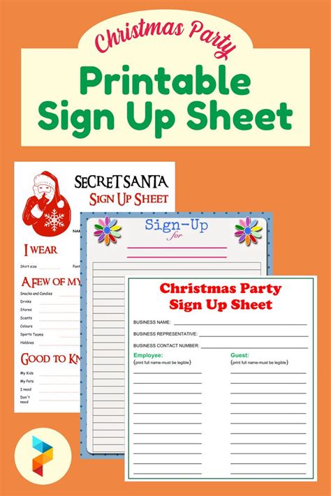 christmas party printable sign  sheet holiday party sign classroom
