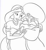 Jasmine Coloring Pages Sultan Disney Princess Walt Characters Fanpop Aladdin Wonder Rajah sketch template