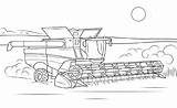 Deere Combine Supercoloring sketch template