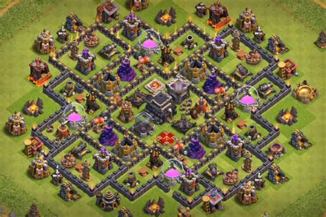 town hall  hybrid bases   anti  mjs clash  clans