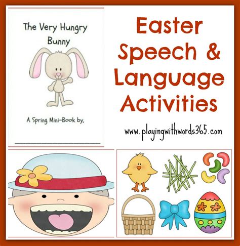speech language activities  easter playing  words